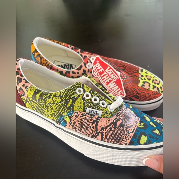 VANS patchwork leopard snake reptile sneaker size 8 woman/6.5 men NWT - Picture 1 of 3